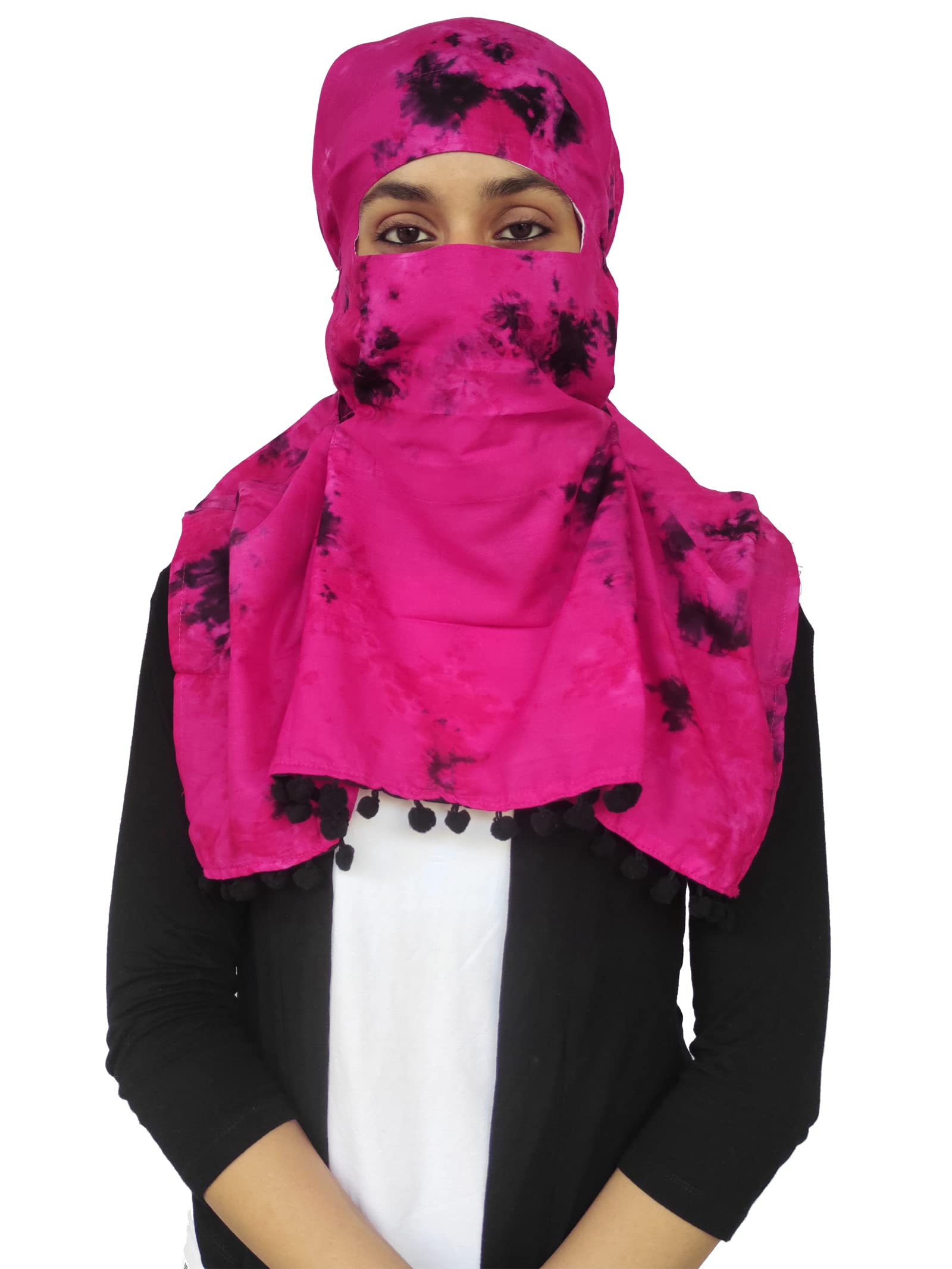 SwitchonRayon Mill dye Innovative scarf Hijab for Women with closer Hook and Loop Tape size adjustable -Scoty Scarf