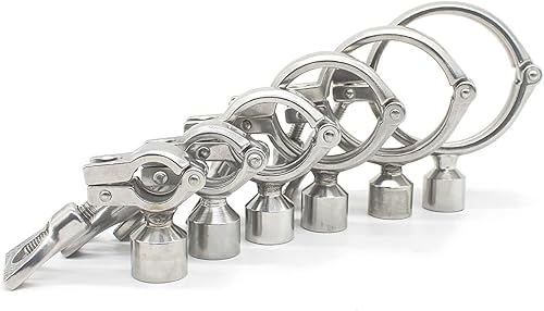 Miniatura 3 de RAHBI 0.748 in-4.016 in SS 304 abrazadera de tubo de acero inoxidable Soporte de tubo Soporte de tubo con BSP 12 "0.5 pulgadas rosca hembra pausada