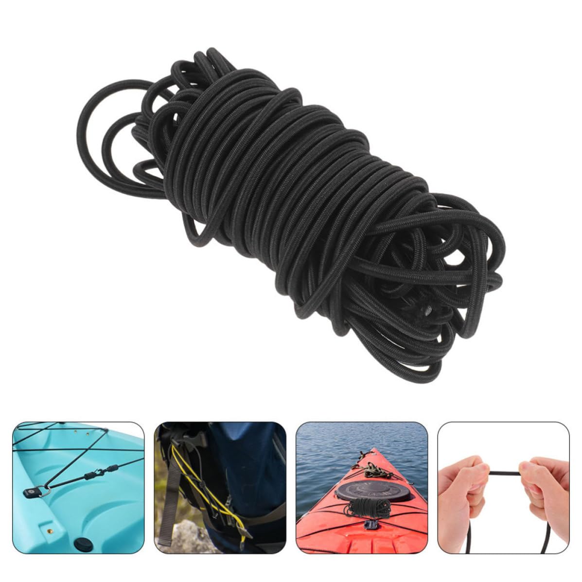 Artibetter Elastische Schnur Runde Gummiseilrolle Schwarz 50 Yards 0,5cm zum Dekorieren von Schuhen und Manschetten für Turnschuhe und Freizeit Schuhe