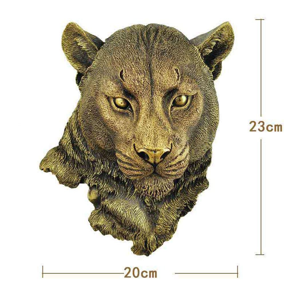 WOVEBIUS Głowa zwierzęcia montowana na ścianie statuetka 3D figurki dom salon dekoracja lampart
