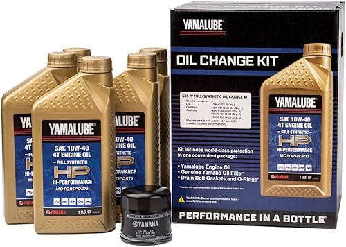 Yamaha Yamalube Wolverine RMAX2 / RMAX4 Kit de cambio de aceite totalmente sintético 10W-40, #LUB-SXSCG-KT-35