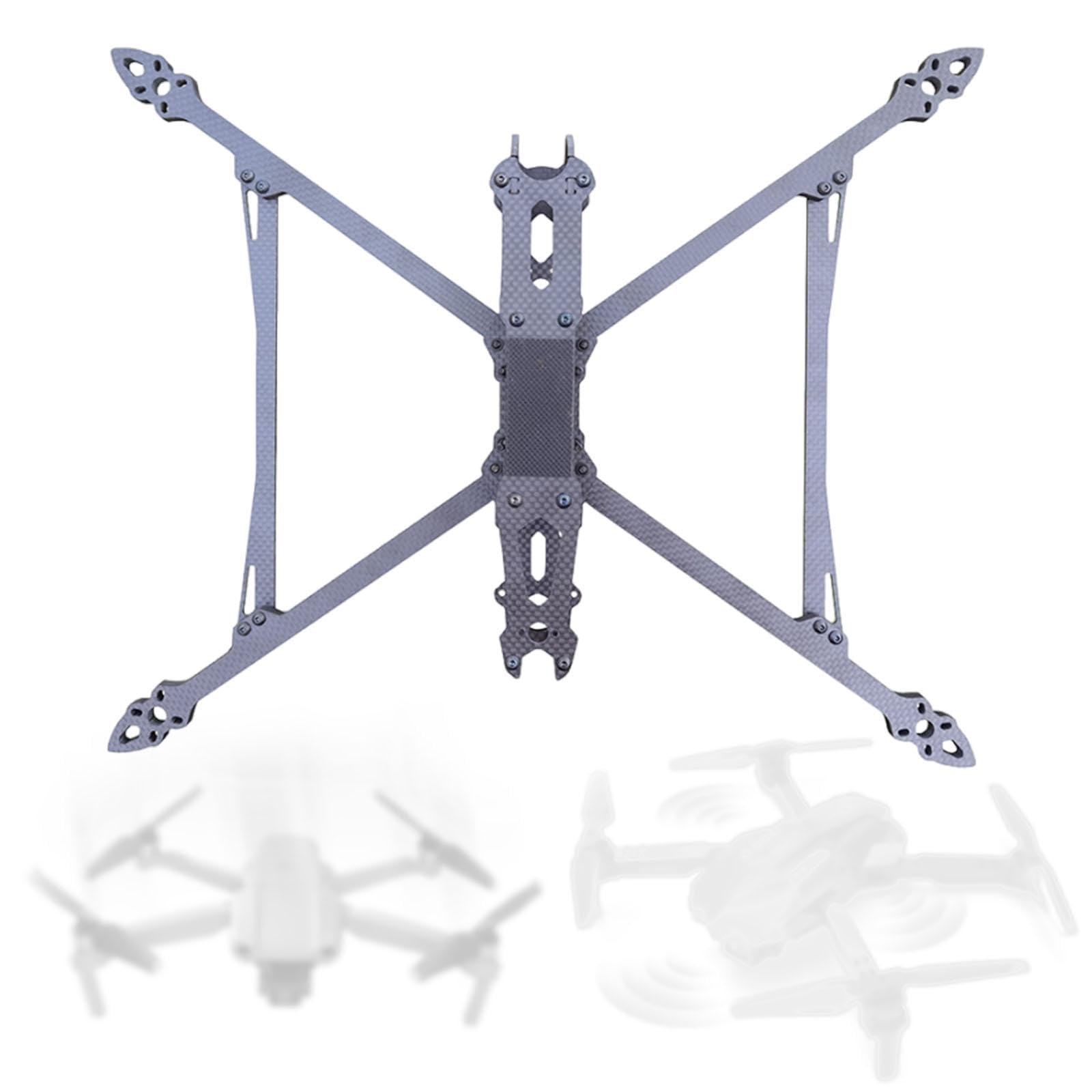 Kit de Estructura para Cuadricóptero, Kit de Estructura para FPV, Conjunto de Accesorios Fabricado en Fibra de Carbono, Brazos de 2,5 Mm, Ligero, 9 Pulgadas