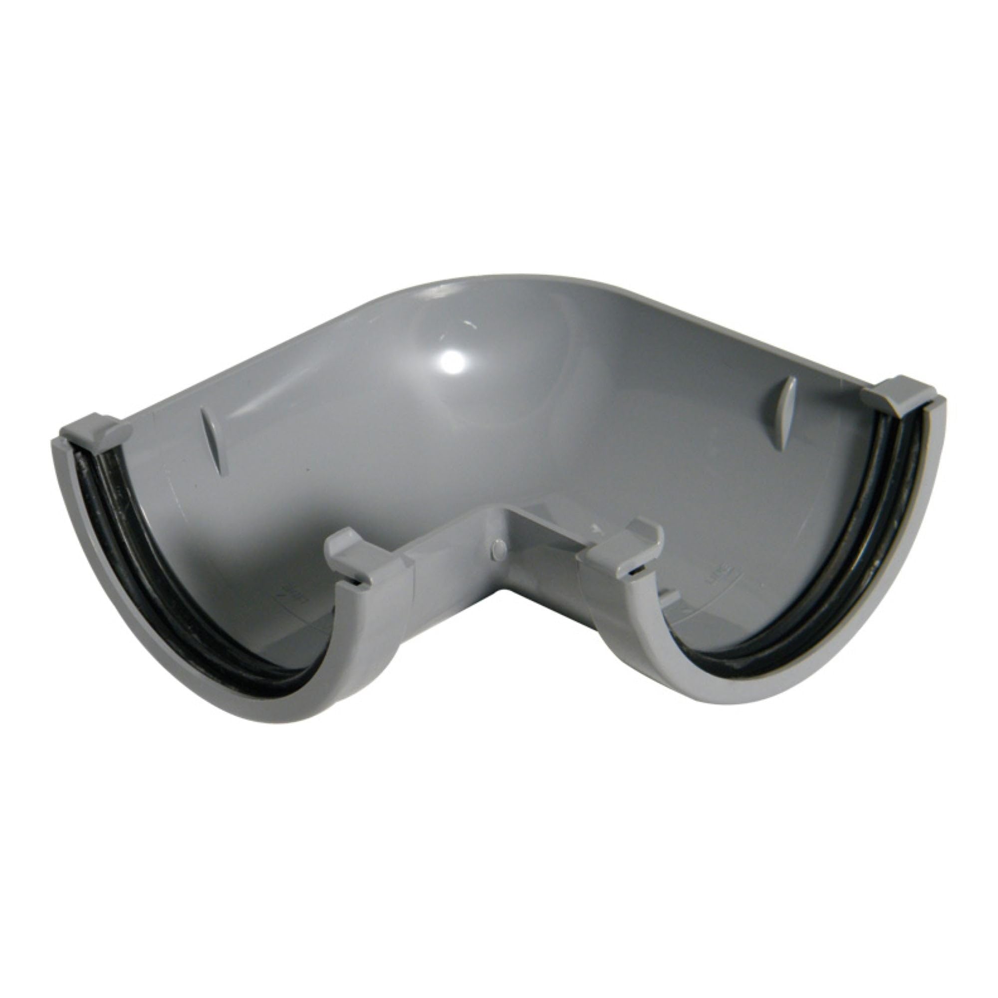 Floplast Grey Mini Gutter Angle - 90 Degree X 76Mm
