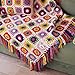 Handmade Crochet Blanket, Colorful Square Tassel Sweater Style Granny Blanket, Indoor and Outdoor Travel Chaise Lounge Sofa Bed Cover Blanket Living Room Bedroom Decoration (47 * 23inch)