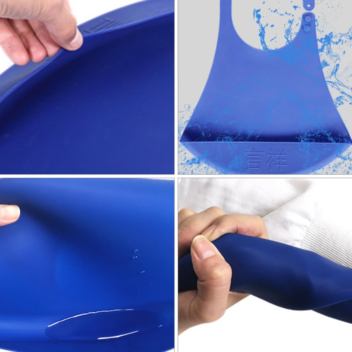 FRCOLOR 2st Wasserdichtes Lätzchen Für Erwachsene Kinderkrankheiten Lätzchen Fänger Latzschürzen Saugplatte Lätzchen Schnuller Lätzchen Mit Ärmeln Nicht Besteck Essen Blue Kieselgel