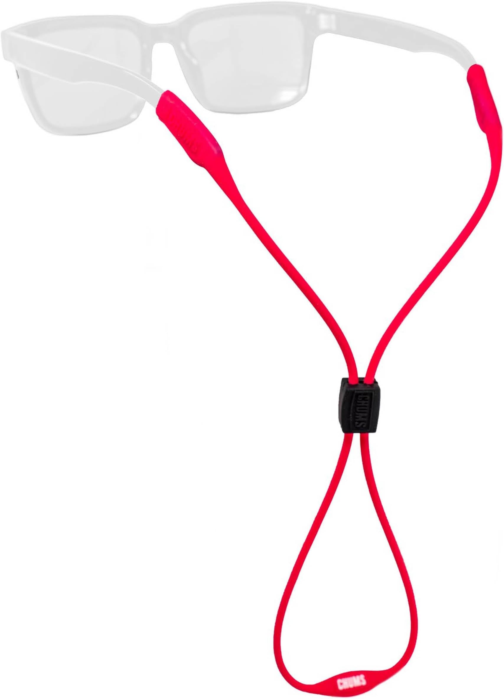 Chums スリムリテーナー - 調節可能な薄いシリコンユニアイウェアキーパー, レッドコーラル, One Size