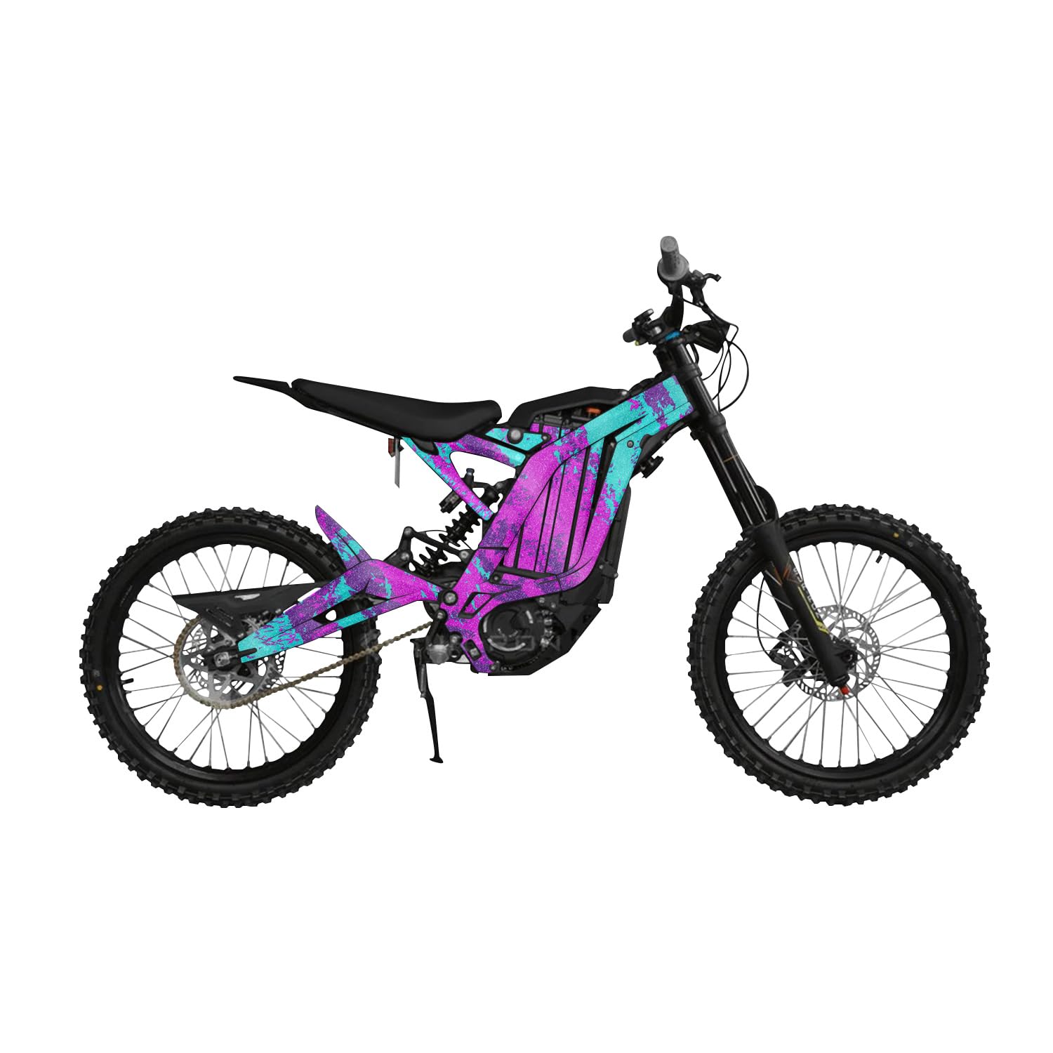 Glossy Glitter Surron Light Bee Graphics Kit Wrap - Grunge Purple - Sur-Ron Skin - Premium 3M Vinyl Protective Wrap Decal Cover - Easy to Apply | Crafted in The USA by MightySkins