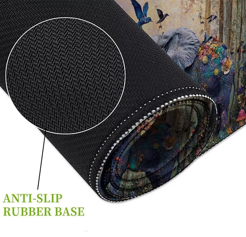 Tapis de souris grand format pour PC portable avec bords cousus durables - 5