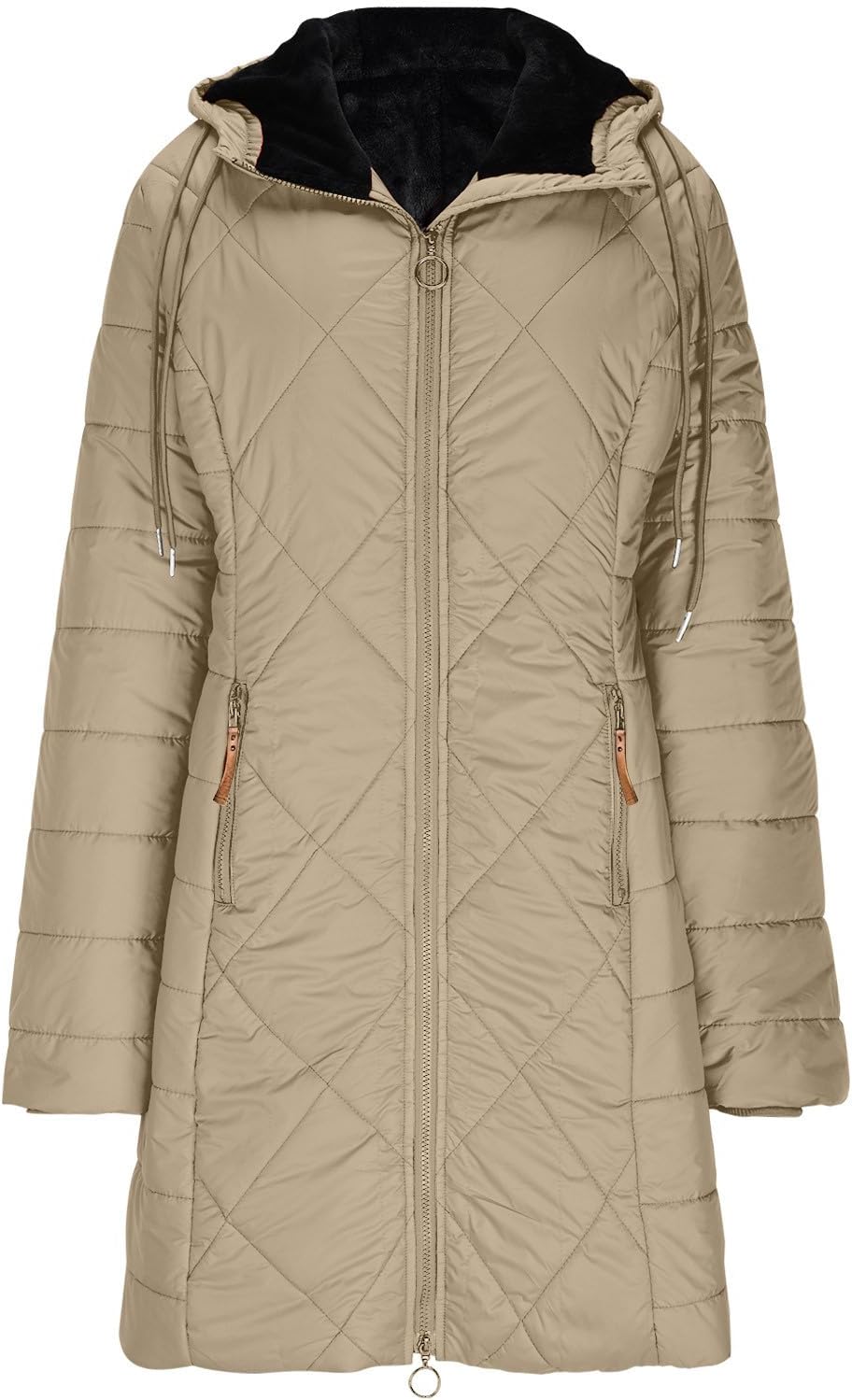 Wkishenl Winter Coats For Women 2025 Trendy Thicken Fleece Lined Parka Puffer Coat with Hood Warm Anoraks Outwear Jackets