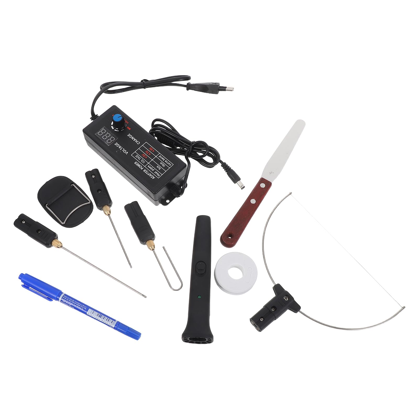 SOIMISS Cortador de Espuma Eléctrico de Mano 10 Piezas 0-27w Regulable Alambre Caliente para Bricolaje y Manualidades, Herramienta Térmica Precisa para Corte de Poliestireno Ac220