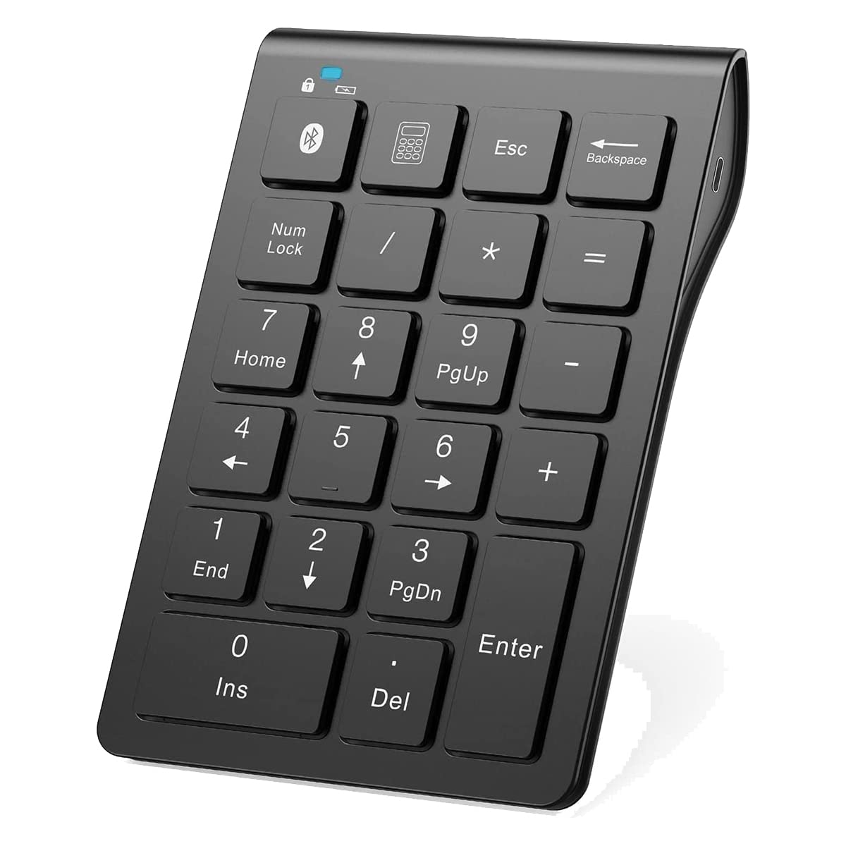 Reinscer Teclado numérico inalámbrico Bluetooth de 22 teclas portátil delgado para ordenador portátil, PC, ordenador de sobremesa, portátil