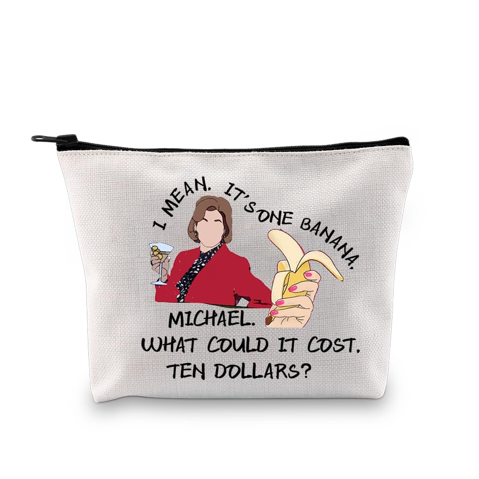 PXTIDYArrested TV Show Cosmetic Make Up Bag TV Show Fans Gift It’s One Banana Michael Makeup Bag Tv Show Merchandise Gift, Beige, ONE SIDE
