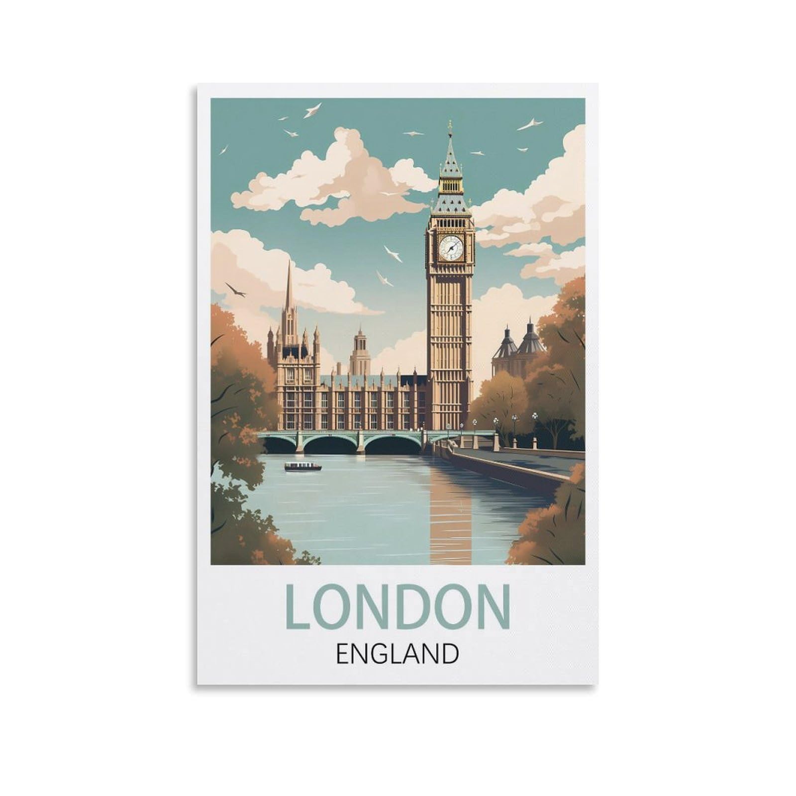 EZMLFA 5D Diamond Painting Kits for Adults,London England,Diamond Painting,Landscape Gem Art Kits Adult and Crafts Home Decor 50x60cm