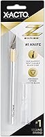 Vista 4 de X-Acto Z Series # 1 cuchillo con tapa, con revestimiento de nitruro de circonio Blade, Plateado Paquete de 10