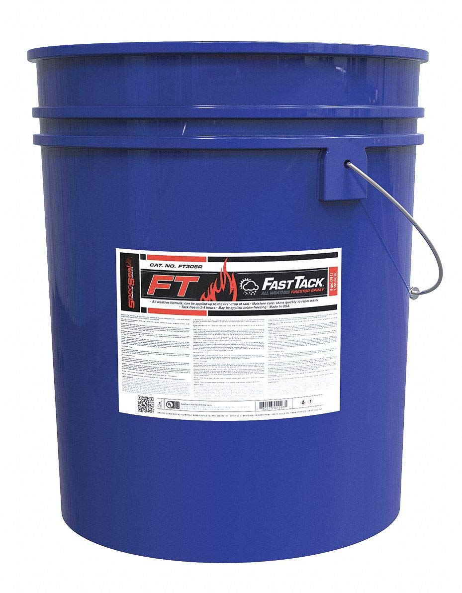 SPECSEAL Fire Barrier Spray, 5 gal, Off White, Pail