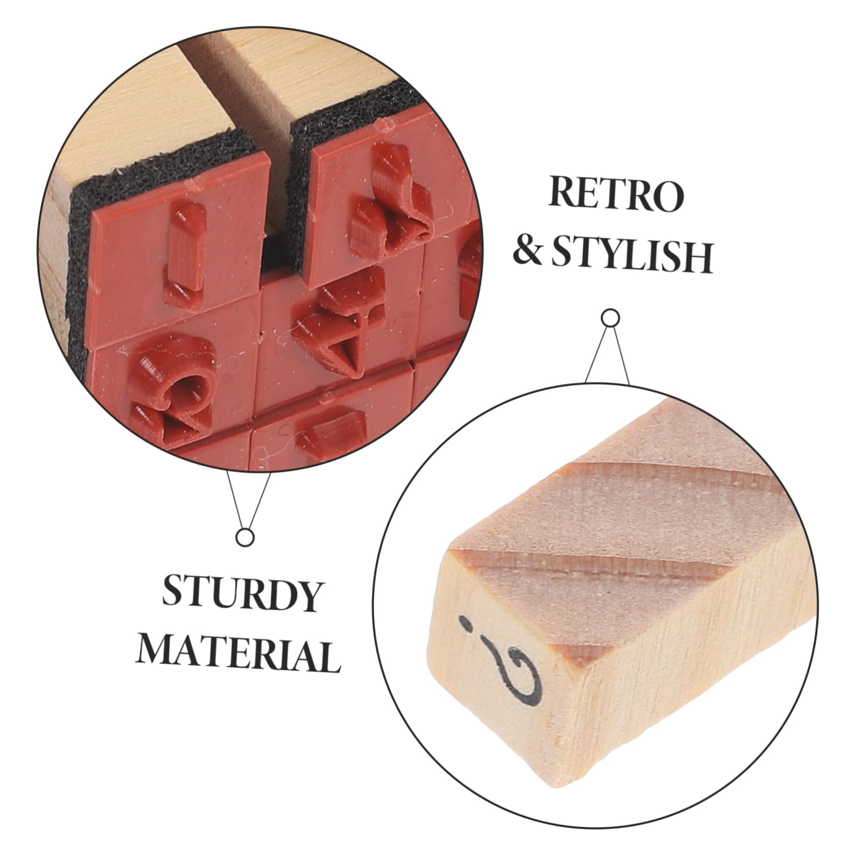 NUOBESTY 200stücke Teiliges Holzstempel Für Scrapbooking Journaling Und Kartenherstellung Alphabet Und Zahlen Aus Robustem Holz Für Kreative Bastelprojekte