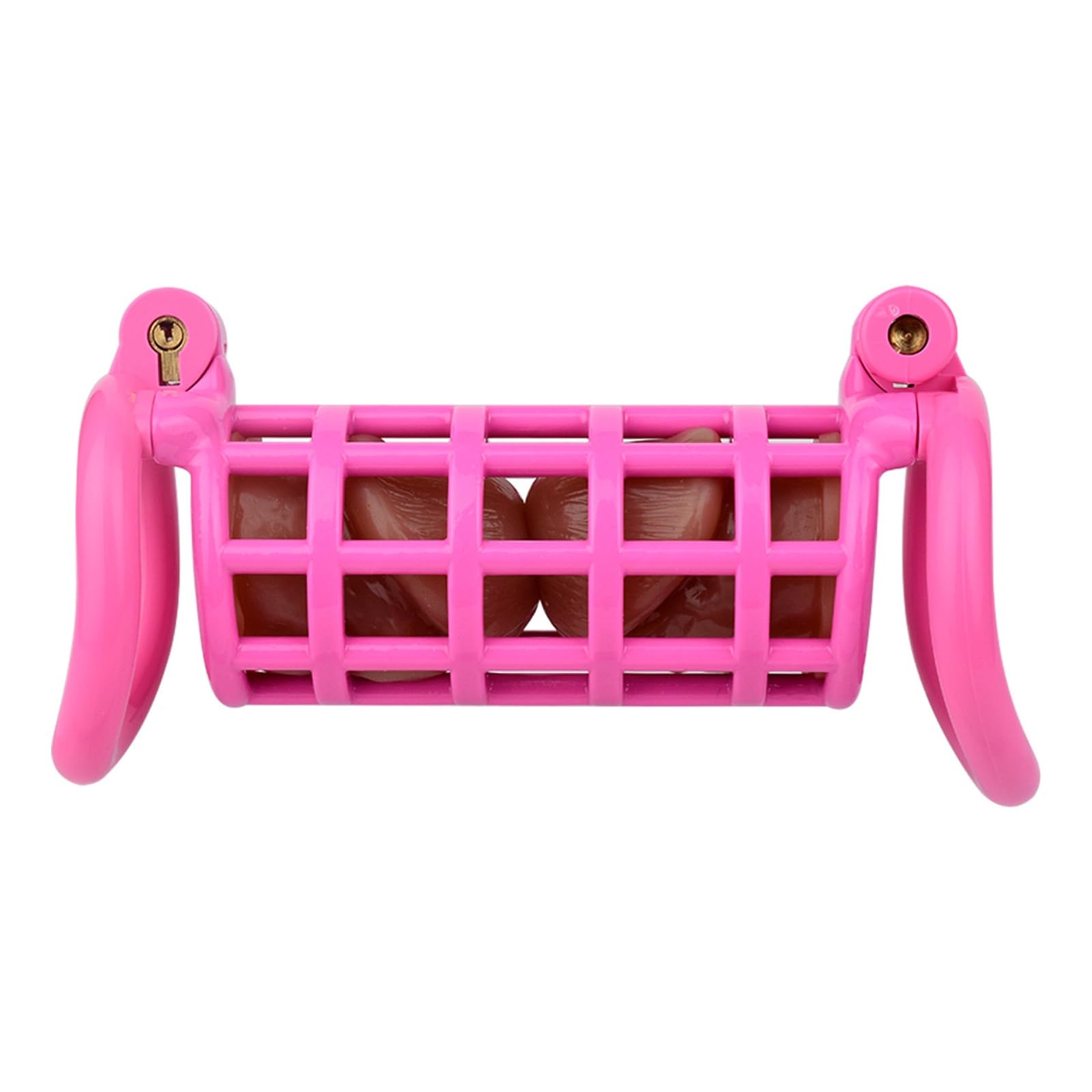 Hdynasty Cage de Musculation pour Homme, Double, Une pièce, Lisse et Respirante, 14,5 cm de Long, avec 2 Ceintures