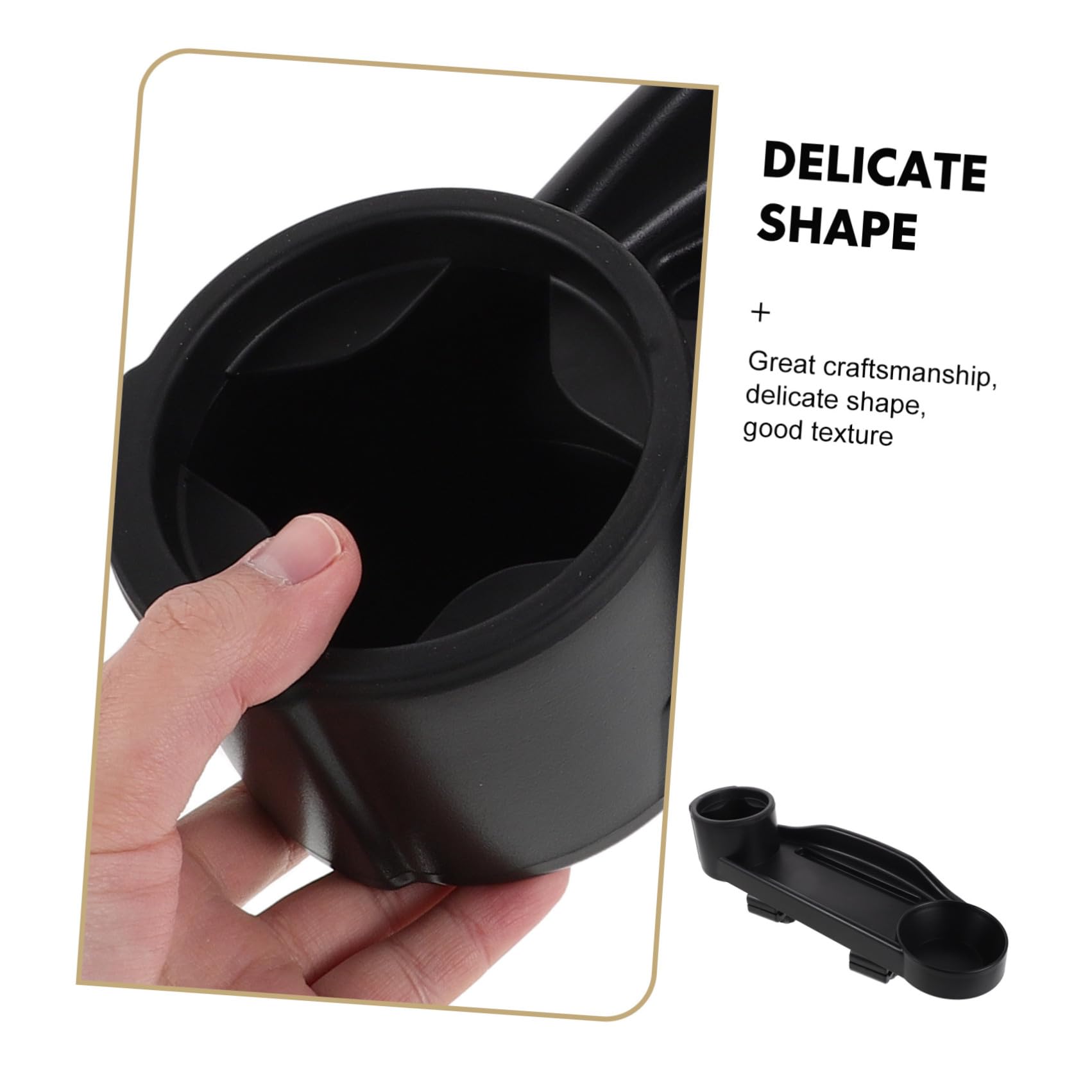 FOMIYES Portabicchieri per Deambulatore in Plastico Nero Supporto per Telefono e Vassoio Portapranzo Antiscivolo per Anziani e Adulti