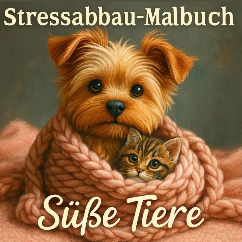 Stressabbau-Malbuch: Süße Tiere Entspannendes Ausmalbuch für Erwachsene zur Ruhe und Erholung: Niedliche Tiermotive zum Ausmalen – Perfekt zum ... und Stress abbauen (Cute Cozy Animals Series)