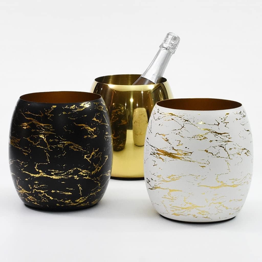 カクテルバー用アイスバケット 創造的な大容量のアイスの飲料の冷却アイスキューブバケツ5Lに適したステンレス鋼の卵形のアイスバケツバー