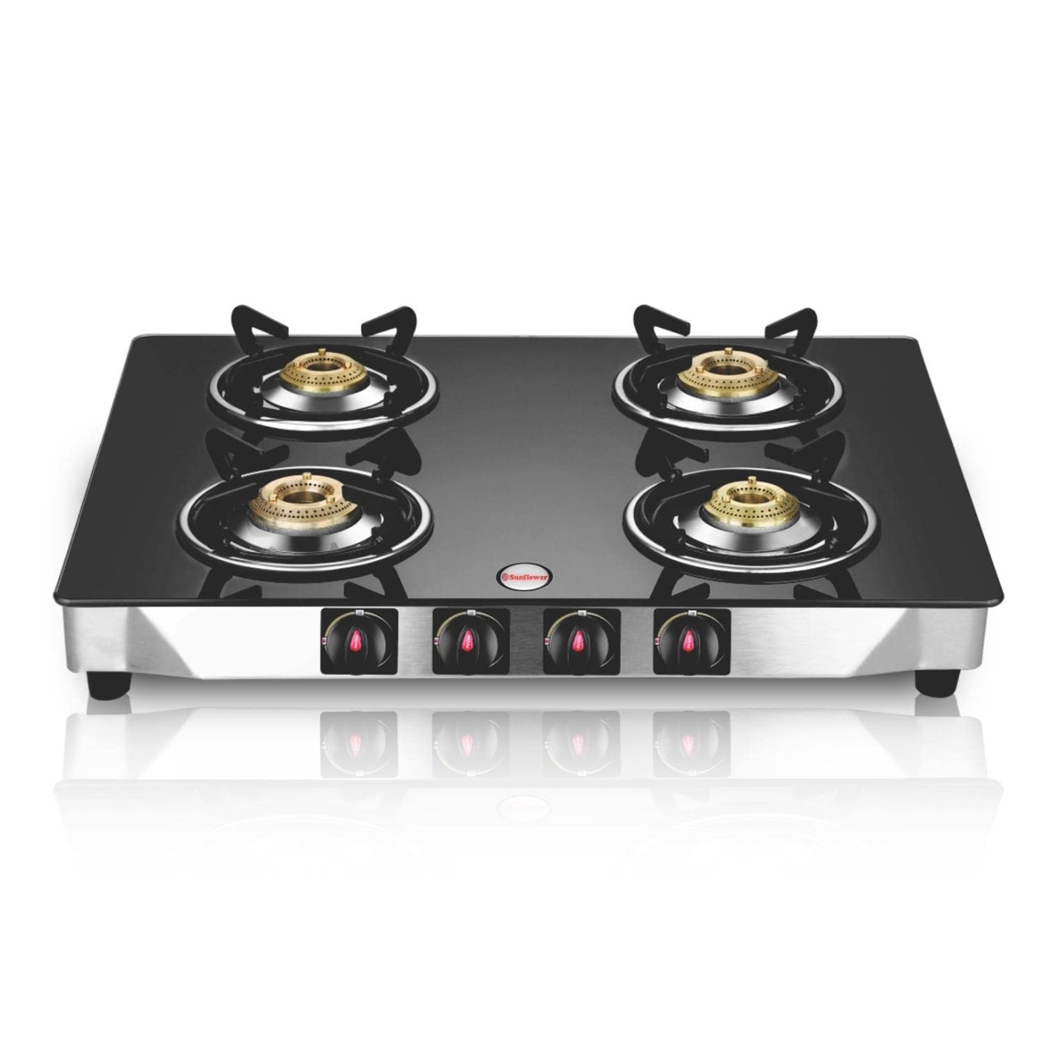 Buy DP SUNFLOWER LPG STOVE 4 BURNER Glass Top LPG Stove Powder