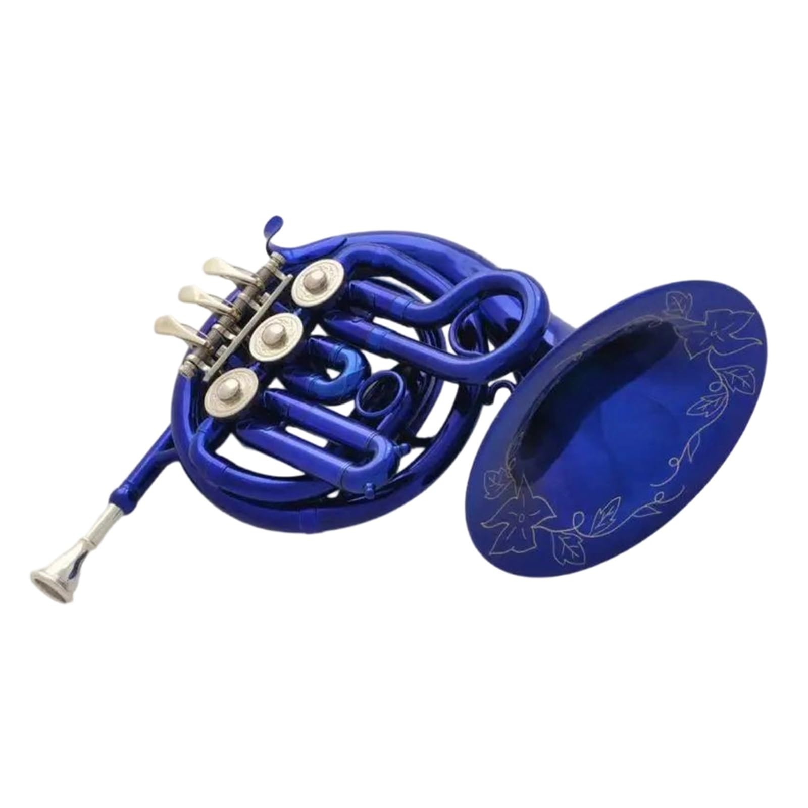 Strumento Professionale Corno Francese Scatola Per Incisione Tascabile Con Chiave In Sib Per Corno Francese Blue Piccolo MiNi