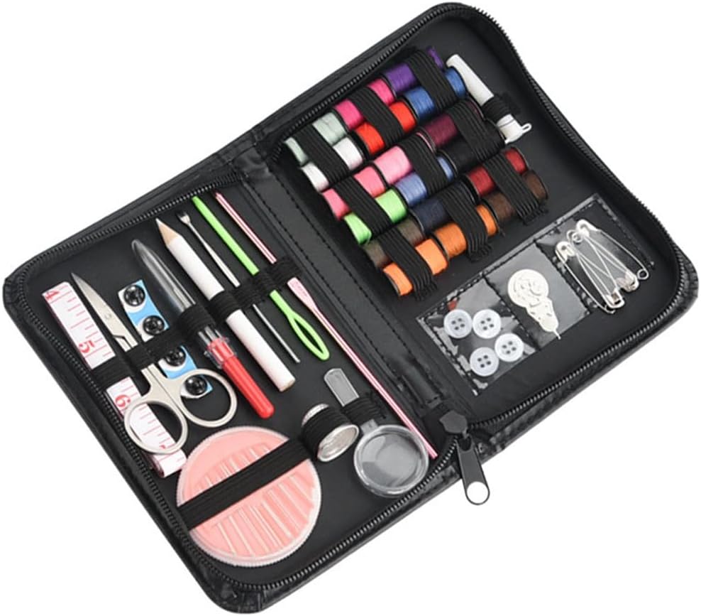ASWRTYJO 58 Piece Sewing Bag Needle and Thread Set for Household Multifunctional Portable Needle and Thread Bag