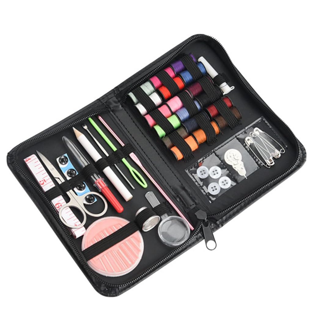 Ensemble d'aiguilles et de fils 58 pièces avec sac de transport zippé compact