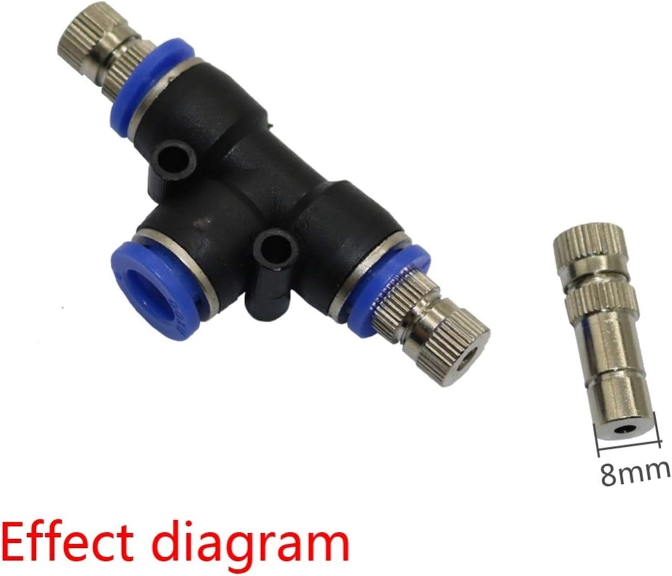 園芸散水システムツール 5~20Bar 低圧銅ミストノズル 農業産業用冷却 8mm スライドロック クイックコネクトノズル 30個
