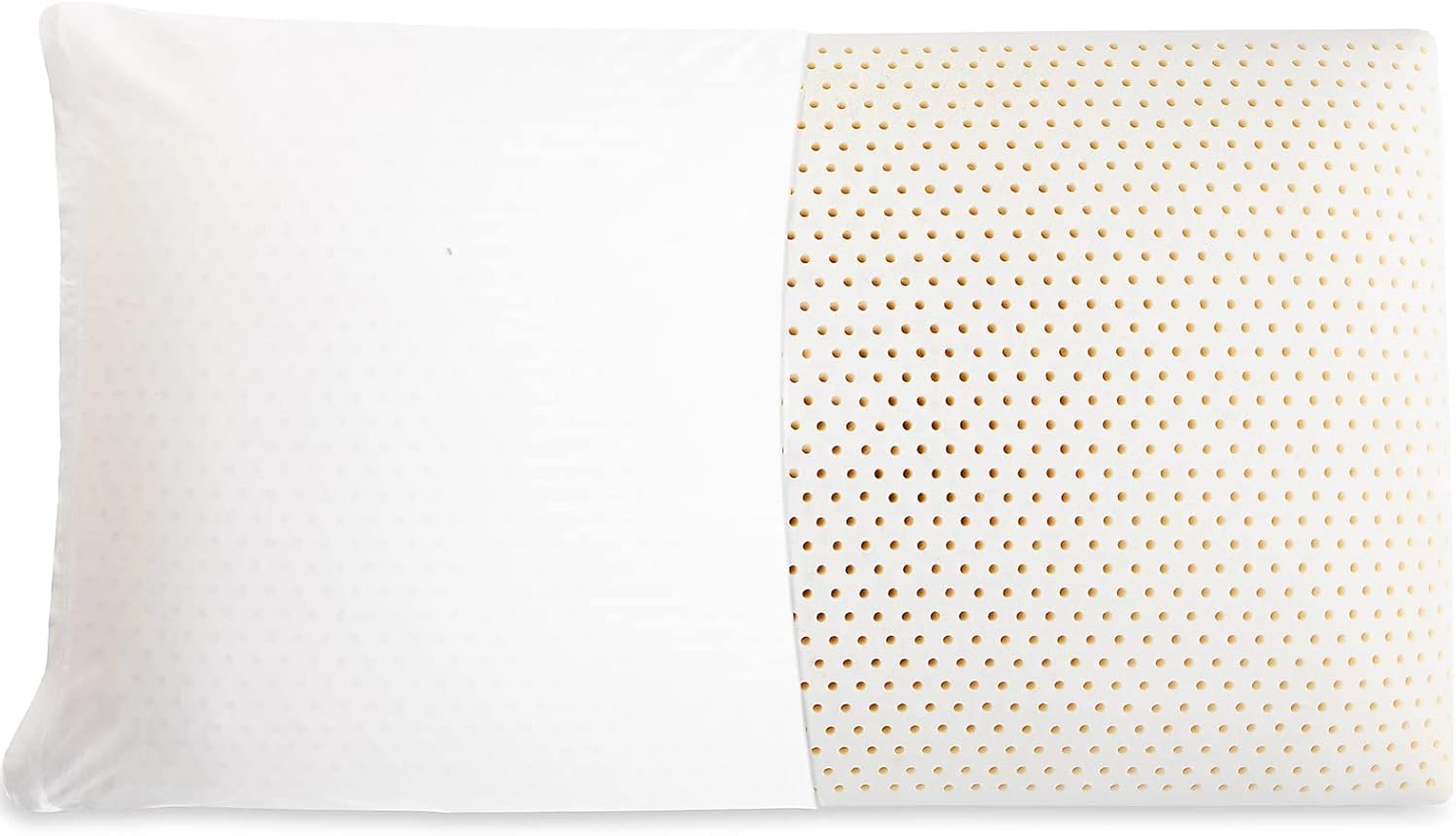 Latex Pillow, 100% Talalay Natural Latex Pillow, Soft Sleeping Bed Pillows with Cotton Cover, Queen Size, Perfect for Side/Back Pain, Stomach, Neck, Stress Relief (Queen)