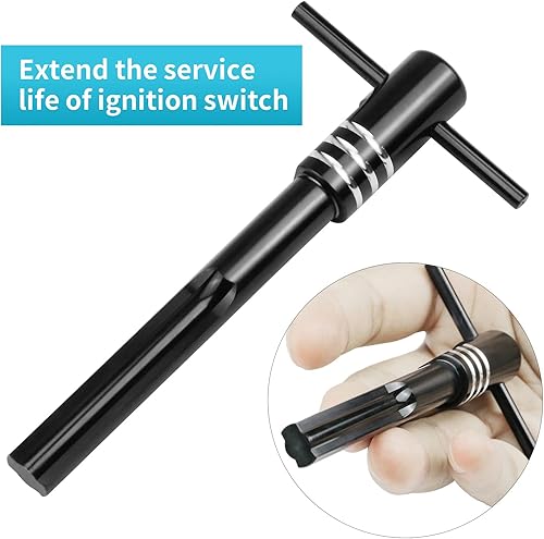 Miniatura 3 de Kujunpao Carcasa de alineación de interruptor de encendido para modelos Harley Touring 2003-2013 (Negro)