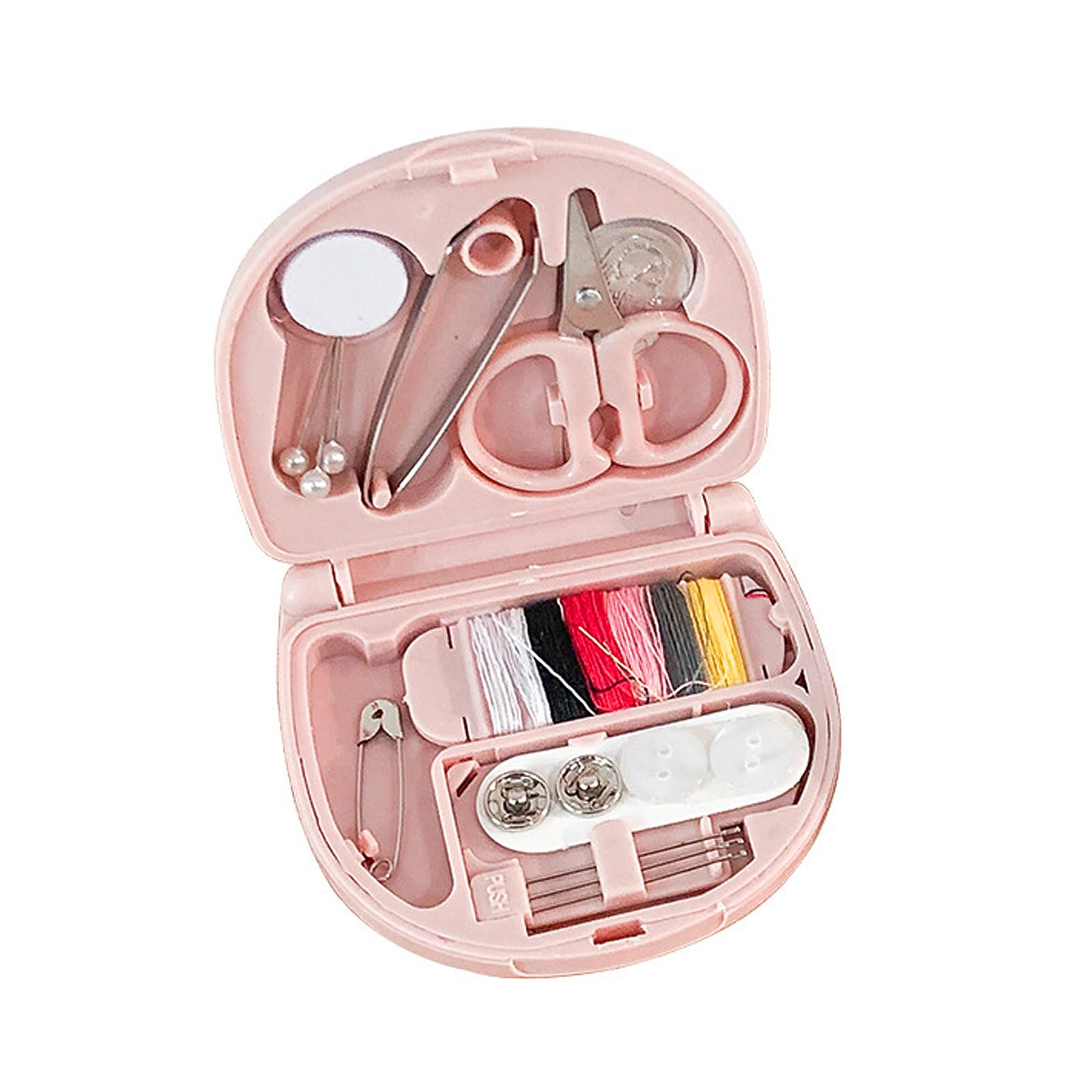 Cute Sewing Kit Pink Travel Sewing Kit Convenient Small Portable Sewing Kit Box DIY Sewing Supplies Mini Sewing Kit for Beginner Traveler
