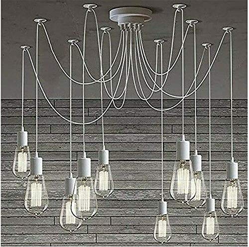 ZTLSD Lampadario 12 pendenti ragno bianco
