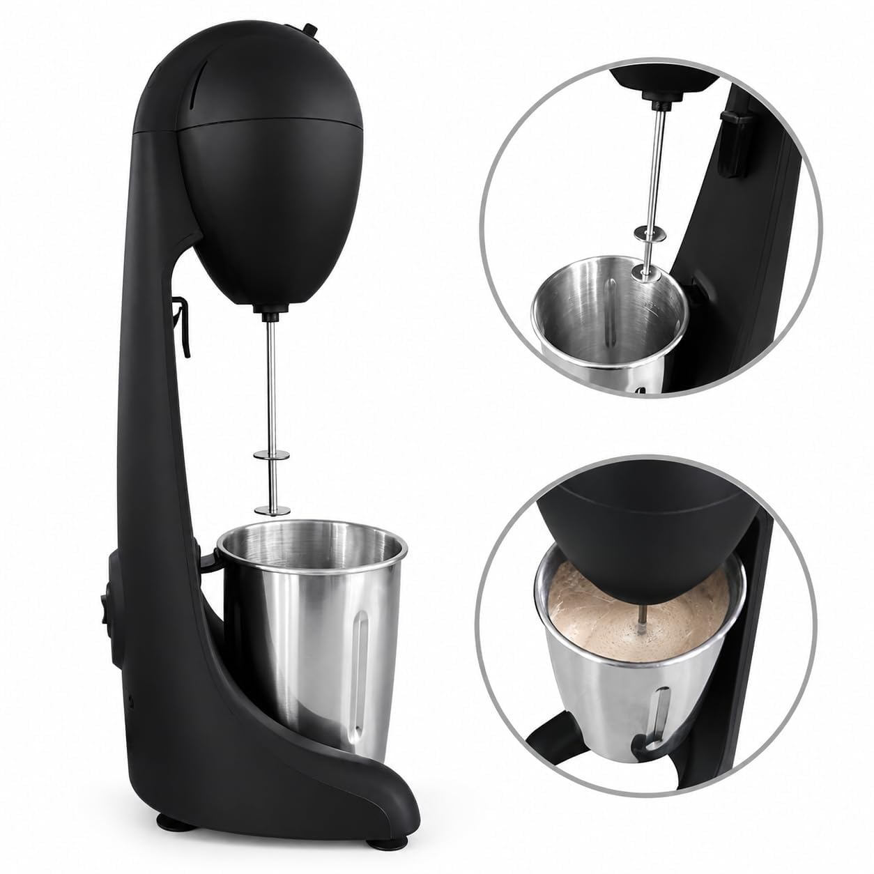 100 W Einkopf-Milchshake-Mixer mit 450 ml Edelstahlbecher