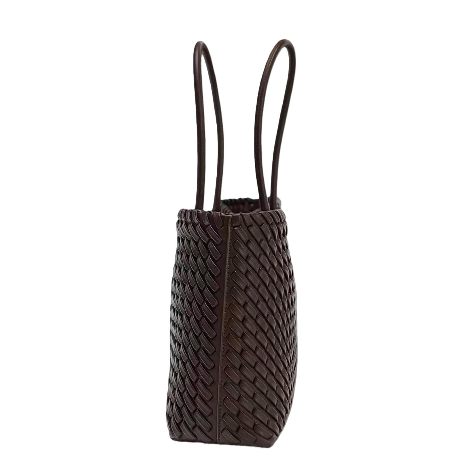 Borsa Donna A Tracolla Tessuta da di Grande capacità-Burgundy-l