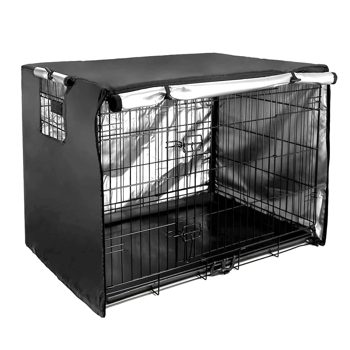 Trasportino per Cani, 78,7 x 50,8 x 53,3 cm, Impermeabile, Oscurante, Traspirante, Portatile per Cuccioli e Gatti, Nero