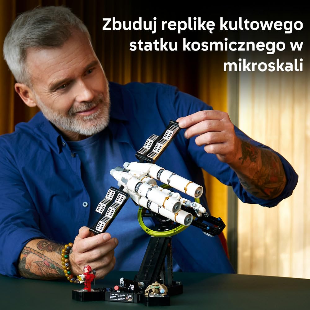LEGO Icons Projekt Hail Mary, kolekcjonerski zestaw konstrukcyjny, model statku kosmicznego dla dorosłych, ozdoba do domu i biura, pomysł na prezent urodzinowy dla mężczyzny i kobiety 11389