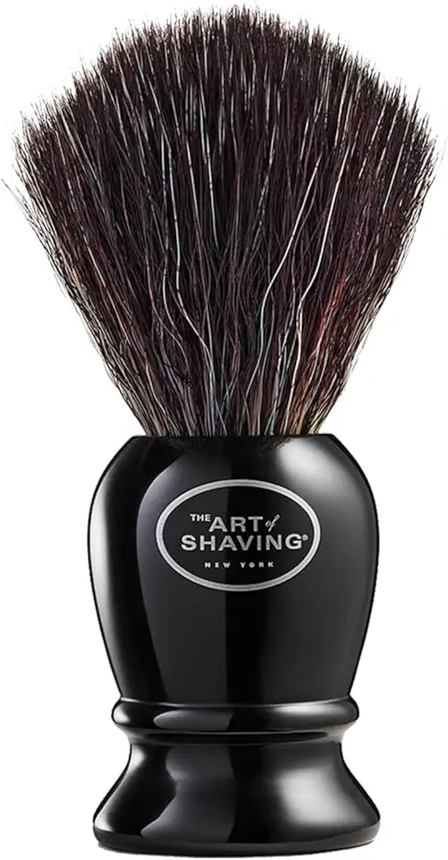 The Art of Shaving Original Shaving Brush - Pure Black – Features Premium Synthetic Fibers For a Rich, Foamy, Lather
