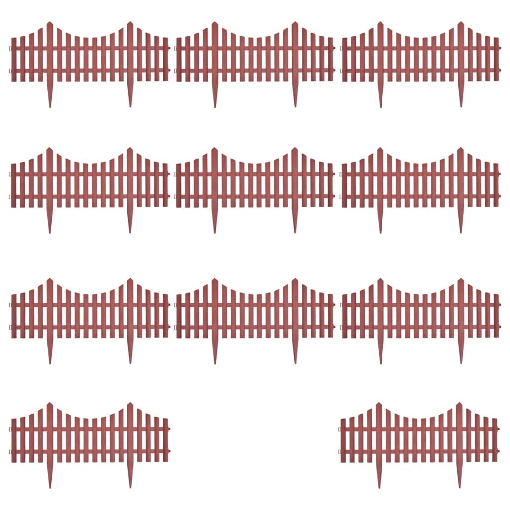 Separadores de césped (17 unidades, polipropileno, 10 m, para delimitar parterres, de polipropileno, decorativos, con estacas)