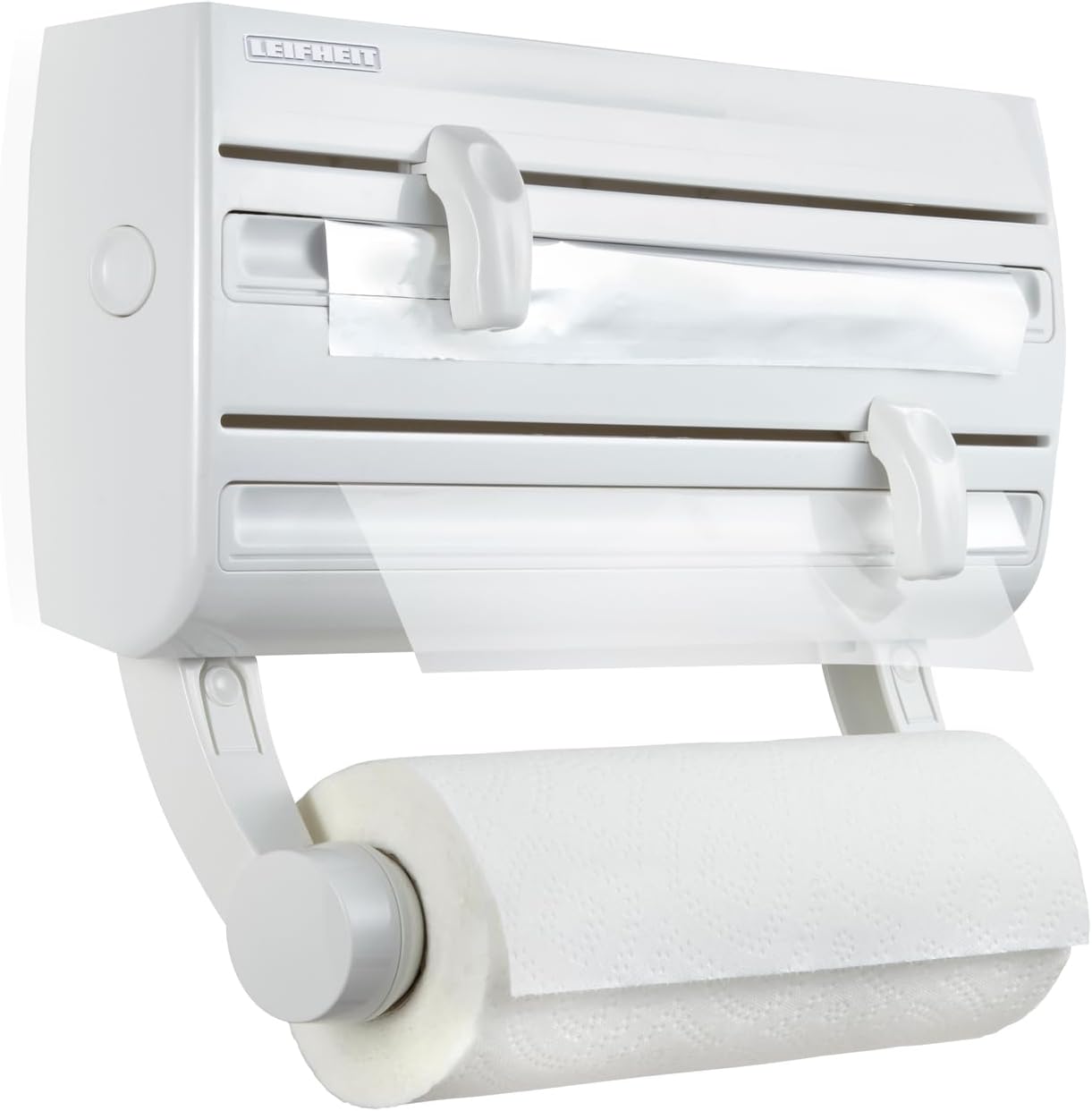 Parat F2 Wall Mounted Kitchen Roll Holder, White Cling Film & Paper Towels