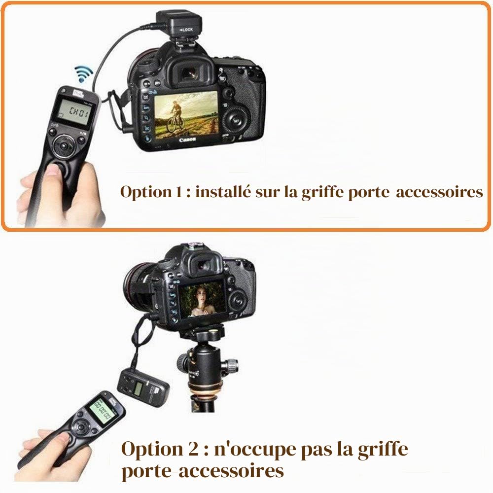 Pixel TW-283/N3 Télécommande de Minuteur Déclencheur avec Intervallomètre pour Canon 1Dsérie 5DS 5DSR 5DMark II 5DMark III 5DMark IV 5D 6D 7DMark II 7D 50D 40D 30D 20D D60 D30 D2000