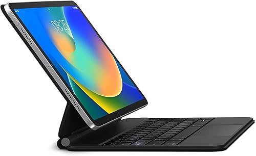 Miniatura 10 de Funda con teclado para iPad de 10ª generación 2022 y 11ª (A16, 2025) – Teclado estilo mágico con panel multitáctil – Soporte de voladizo flotante