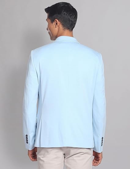 AD by Arvind Men Blue Slim Fit Blazer
