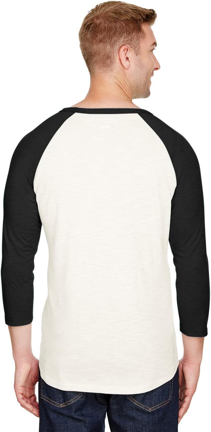 Premium Champion Men's Raglan Baseball T-Shirt with Three-Quarter Sleeves