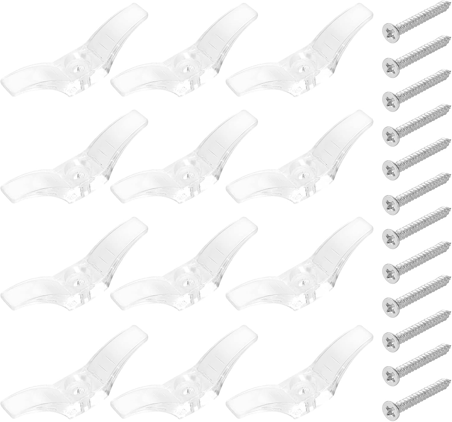 Prasacco 24Pcs Blind Cord Winders, Blind Cord Safety Rope Cleats, Clear Blind Cord Holder