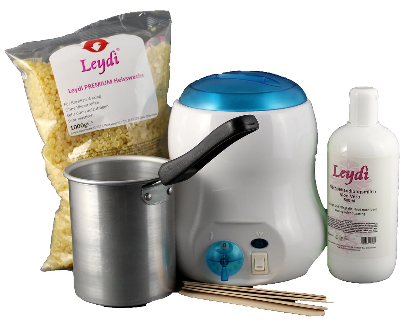 Leydi PROFI Heisswaxset Premium Honig - Brazilian Waxing Komplettset für Prof...