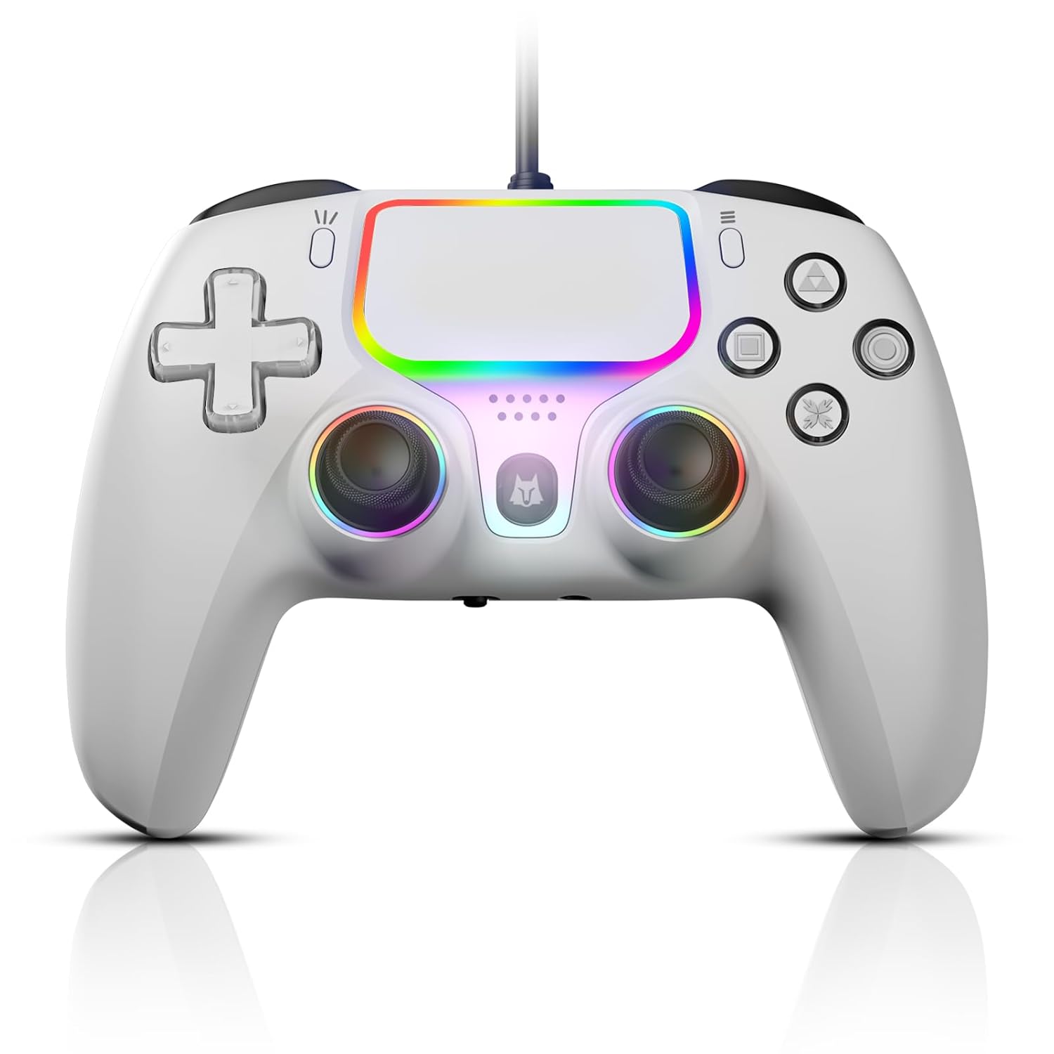 NBCP for PlayStation 5 Wired Game Controller,Compatible With PS5, PS4,PC and Steam Gamepads,Dual Vibration and Hall Effect Triggers,6-Axis Gyroscope,Turbo Function and 3.5mm Headphone Jack