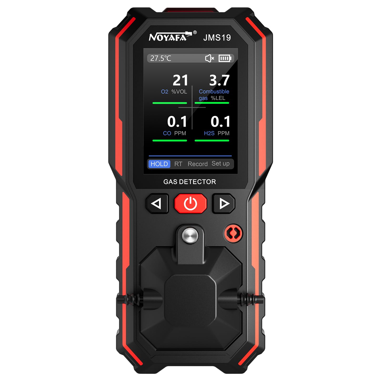 NOYAFA JMS19 Gas Detector front view showing display and buttons