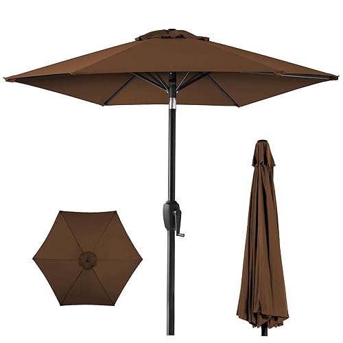Best Choice Products 7.5ft Heavy-Duty Round Outdoor Market Table Patio