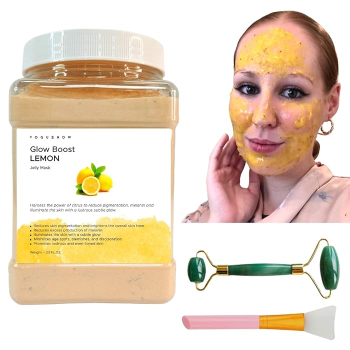 Buy Lemon Jelly Face Mask for Facials 23 Fl Oz Jar with Free Jade